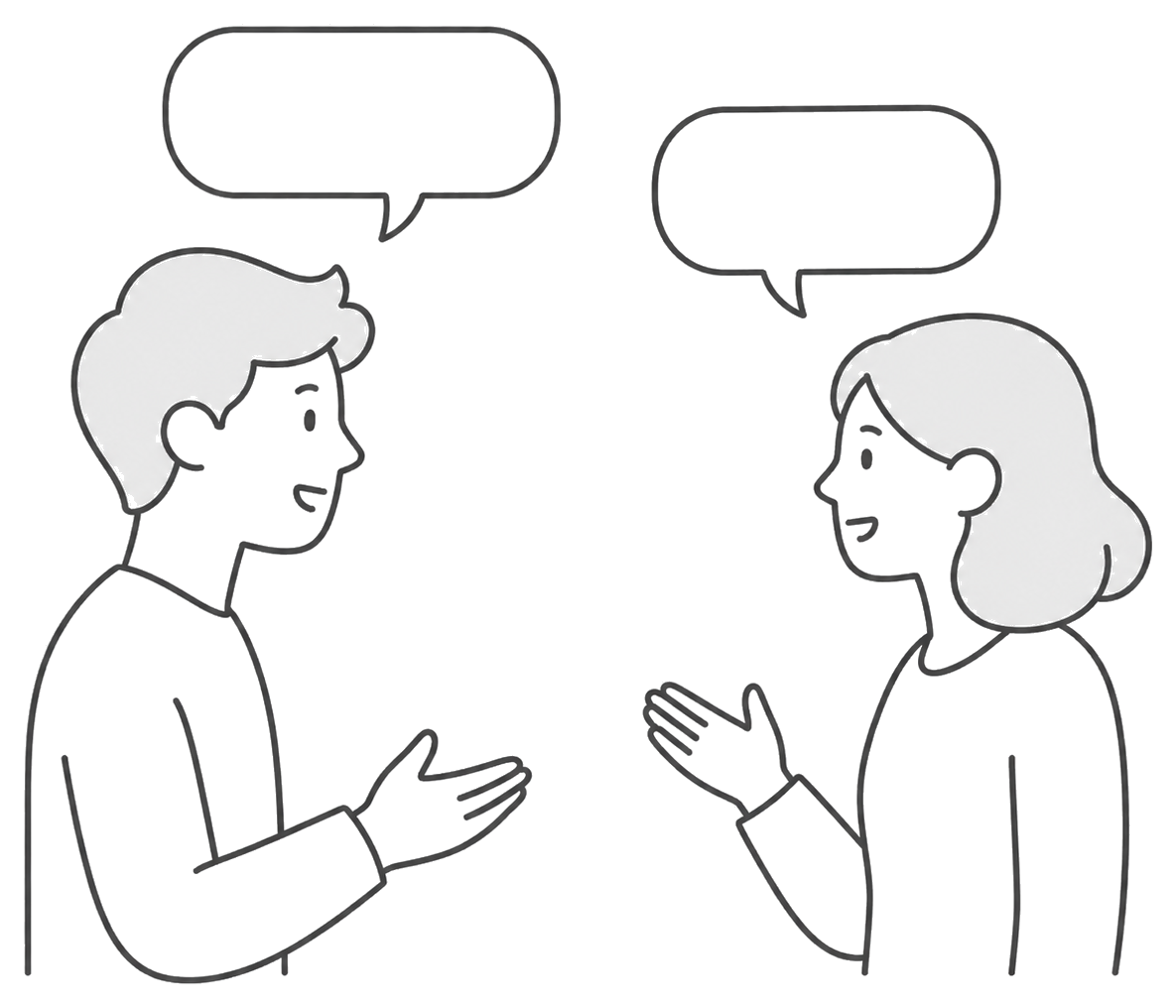 Two people talking about the CutQ founding-intern role